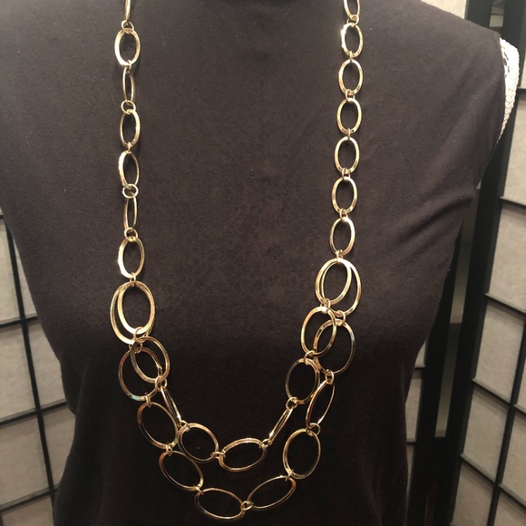 NY & Company Gold Loop Chain Necklace - Picture 1 of 4